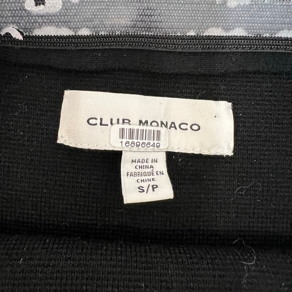 Club Monaco Milano Strapless Maxi Dress Bodycon Cocktail Black White Stripe Sz S - Picture 7 of 11